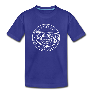 Arizona Youth T-Shirt - State Design Youth Arizona Tee - royal blue