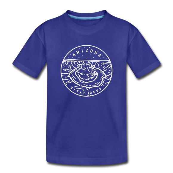 Arizona Youth T-Shirt - State Design Youth Arizona Tee - royal blue