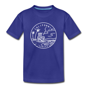 California Youth T-Shirt - State Design Youth California Tee - royal blue