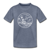 California Youth T-Shirt - State Design Youth California Tee - heather blue