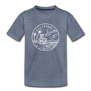 California Youth T-Shirt - State Design Youth California Tee - heather blue
