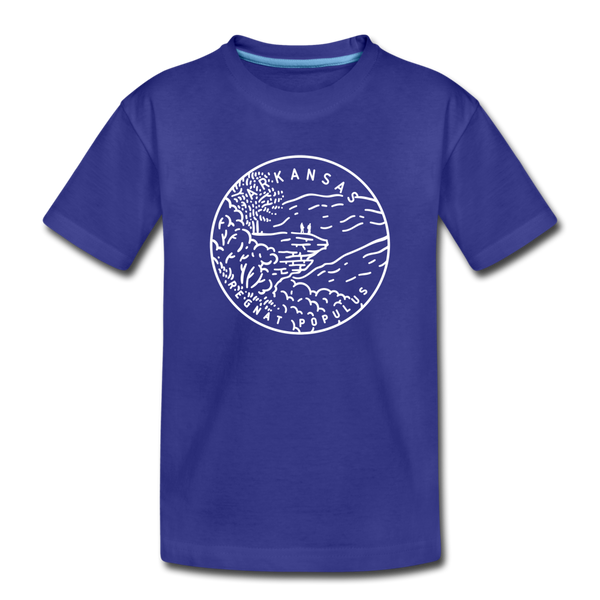 Arkansas Youth T-Shirt - State Design Youth Arkansas Tee - royal blue