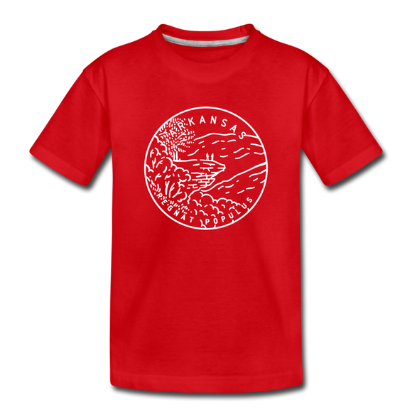 Arkansas Youth T-Shirt - State Design Youth Arkansas Tee - red
