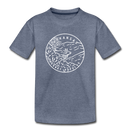 Arkansas Youth T-Shirt - State Design Youth Arkansas Tee - heather blue