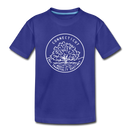 Connecticut Youth T-Shirt - State Design Youth Connecticut Tee - royal blue