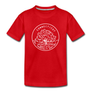 Connecticut Youth T-Shirt - State Design Youth Connecticut Tee - red