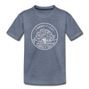 Connecticut Youth T-Shirt - State Design Youth Connecticut Tee - heather blue