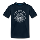 Connecticut Youth T-Shirt - State Design Youth Connecticut Tee - deep navy