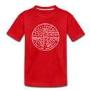 Delaware Youth T-Shirt - State Design Youth Delaware Tee - red