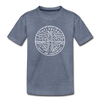 Delaware Youth T-Shirt - State Design Youth Delaware Tee - heather blue