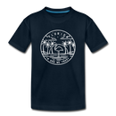 Florida Youth T-Shirt - State Design Youth Florida Tee - deep navy
