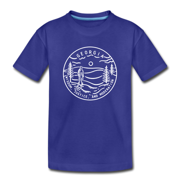 Georgia Youth T-Shirt - State Design Youth Georgia Tee - royal blue