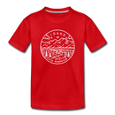 Idaho Youth T-Shirt - State Design Youth Idaho Tee - red
