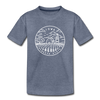 Iowa Youth T-Shirt - State Design Youth Iowa Tee - heather blue