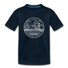 Iowa Youth T-Shirt - State Design Youth Iowa Tee - deep navy