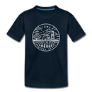 Iowa Youth T-Shirt - State Design Youth Iowa Tee - deep navy