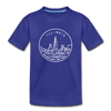 Illinois Youth T-Shirt - State Design Youth Illinois Tee - royal blue