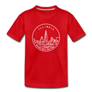 Illinois Youth T-Shirt - State Design Youth Illinois Tee - red
