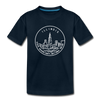 Illinois Youth T-Shirt - State Design Youth Illinois Tee - deep navy
