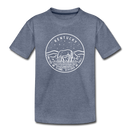 Kentucky Youth T-Shirt - State Design Youth Kentucky Tee - heather blue