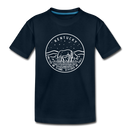 Kentucky Youth T-Shirt - State Design Youth Kentucky Tee - deep navy