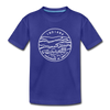 Indiana Youth T-Shirt - State Design Youth Indiana Tee - royal blue