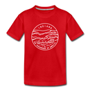 Indiana Youth T-Shirt - State Design Youth Indiana Tee - red