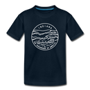 Indiana Youth T-Shirt - State Design Youth Indiana Tee - deep navy