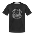 Kansas Youth T-Shirt - State Design Youth Kansas Tee - black