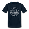 Kansas Youth T-Shirt - State Design Youth Kansas Tee - deep navy