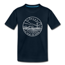 Kansas Youth T-Shirt - State Design Youth Kansas Tee - deep navy