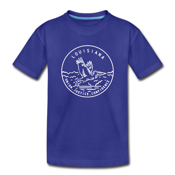 Louisiana Youth T-Shirt - State Design Youth Louisiana Tee - royal blue
