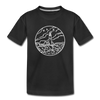 Maine Youth T-Shirt - State Design Youth Maine Tee - black