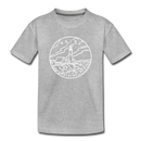 Maine Youth T-Shirt - State Design Youth Maine Tee - heather gray