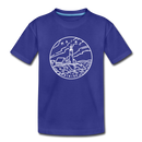 Maine Youth T-Shirt - State Design Youth Maine Tee - royal blue
