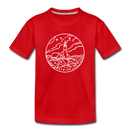 Maine Youth T-Shirt - State Design Youth Maine Tee - red