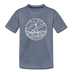 Maine Youth T-Shirt - State Design Youth Maine Tee - heather blue