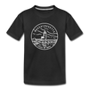 Massachusetts Youth T-Shirt - State Design Youth Massachusetts Tee - black