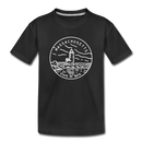 Massachusetts Youth T-Shirt - State Design Youth Massachusetts Tee - black