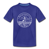 Massachusetts Youth T-Shirt - State Design Youth Massachusetts Tee - royal blue