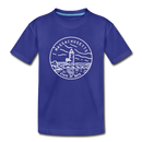 Massachusetts Youth T-Shirt - State Design Youth Massachusetts Tee - royal blue