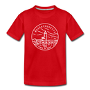 Massachusetts Youth T-Shirt - State Design Youth Massachusetts Tee - red