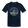 Massachusetts Youth T-Shirt - State Design Youth Massachusetts Tee - deep navy