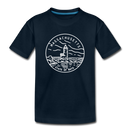 Massachusetts Youth T-Shirt - State Design Youth Massachusetts Tee - deep navy