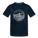 Michigan Youth T-Shirt - State Design Youth Michigan Tee - deep navy