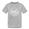 Mississippi Youth T-Shirt - State Design Youth Mississippi Tee - heather gray