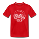 Mississippi Youth T-Shirt - State Design Youth Mississippi Tee - red