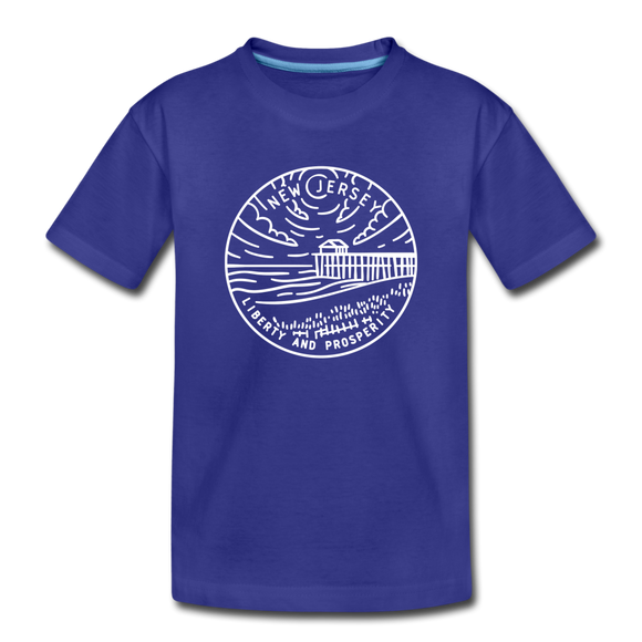 New Jersey Youth T-Shirt - State Design Youth New Jersey Tee - royal blue