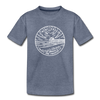 New Jersey Youth T-Shirt - State Design Youth New Jersey Tee - heather blue
