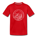 Montana Youth T-Shirt - State Design Youth Montana Tee - red